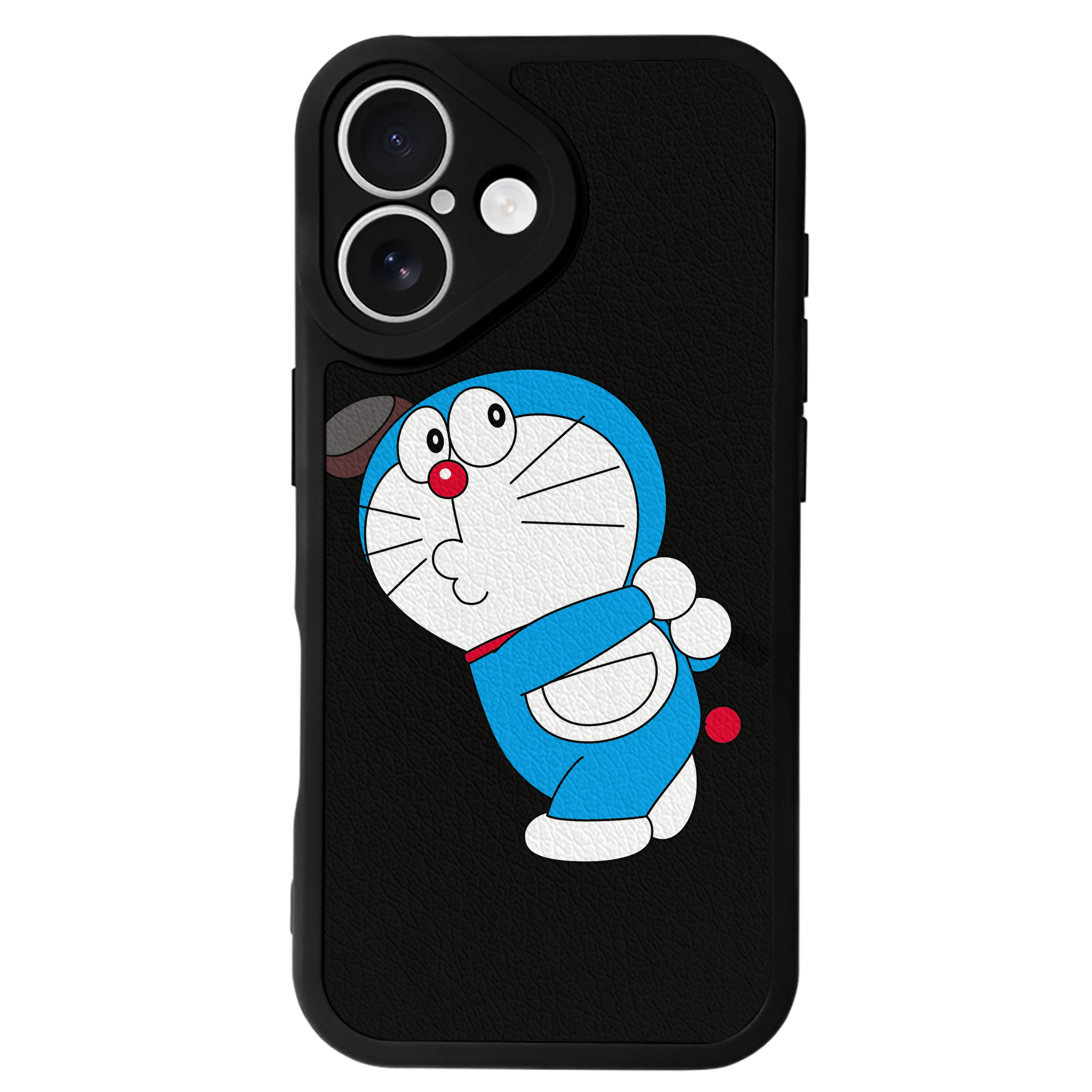 （画像用） ドラえもん Doraemon 【iPhone 16シリーズ対応】シリコンスマホケース（レザー調） 材質：シリコン